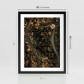 Plakat w ramie 30x40 - Las i Droga w Kolorach Jesieni - droga, ujęcie z góry - rama czarna