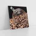 Obraz na płótnie 40x40 - Kawa ziarna pełne aromatu - kawa, ziarna