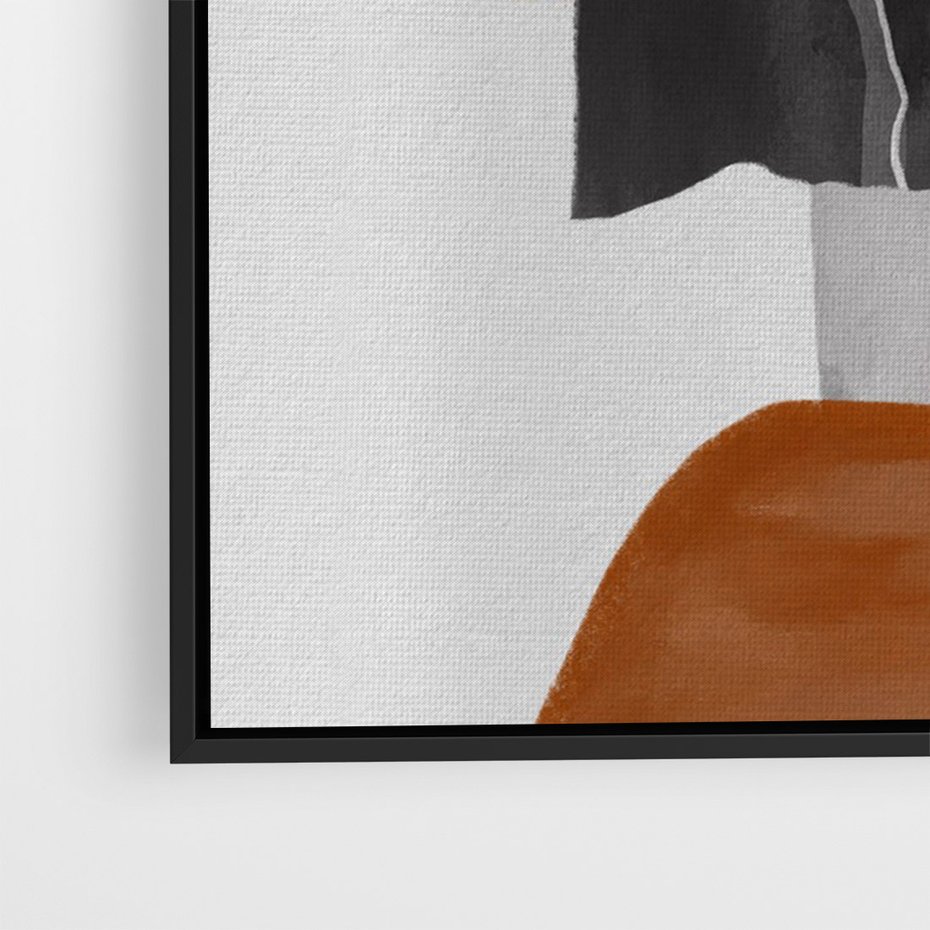 Obraz w ramie 50x70 - Nowoczesna geometria - nowoczesny, geometryczny - rama czarna