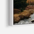 Obraz w ramie 80x80 - W Górskiej Dolinie - artystyczna fotografia, las - rama biała