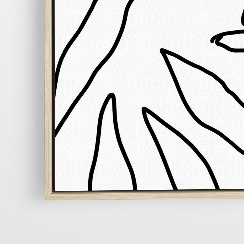 Obraz w ramie 50x70 - Liście Mocy - mroczna sztuka, minimalizm - rama drewno