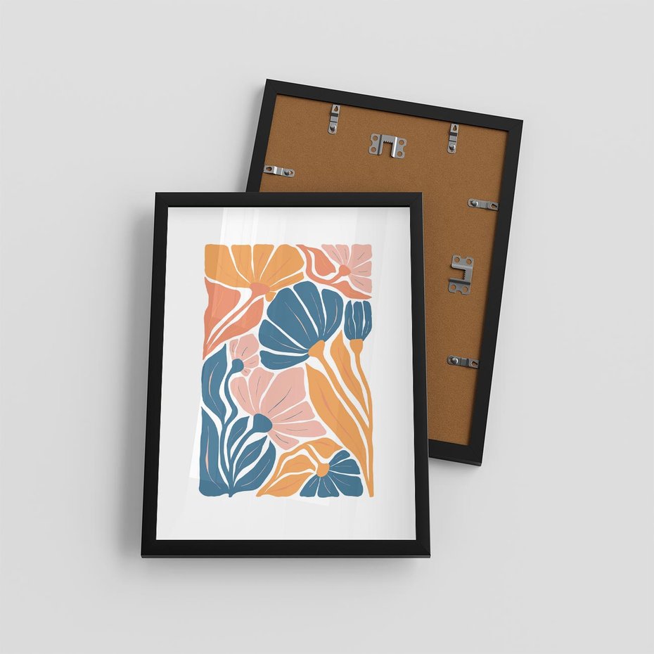 Plakat w ramie 30x40 - Migotliwe Marzenia - kwiaty, rośliny - rama czarna