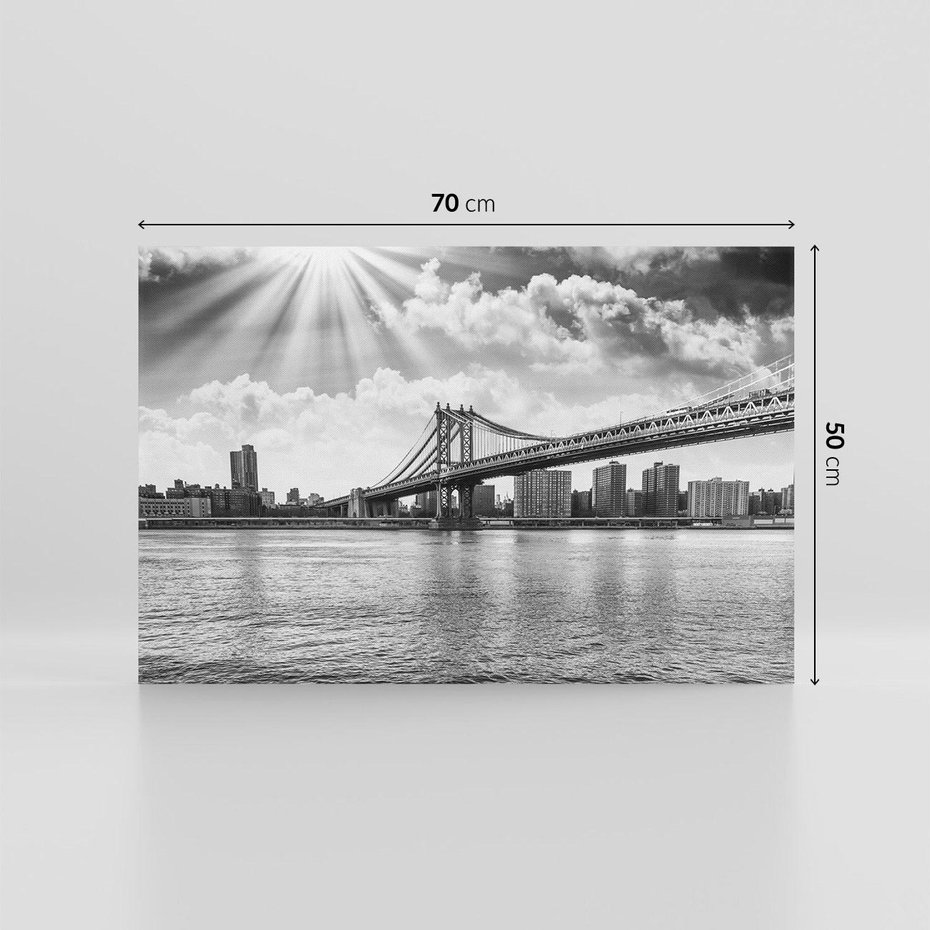 Obraz na płótnie 70x50 - Most w Mieście - most, miasto