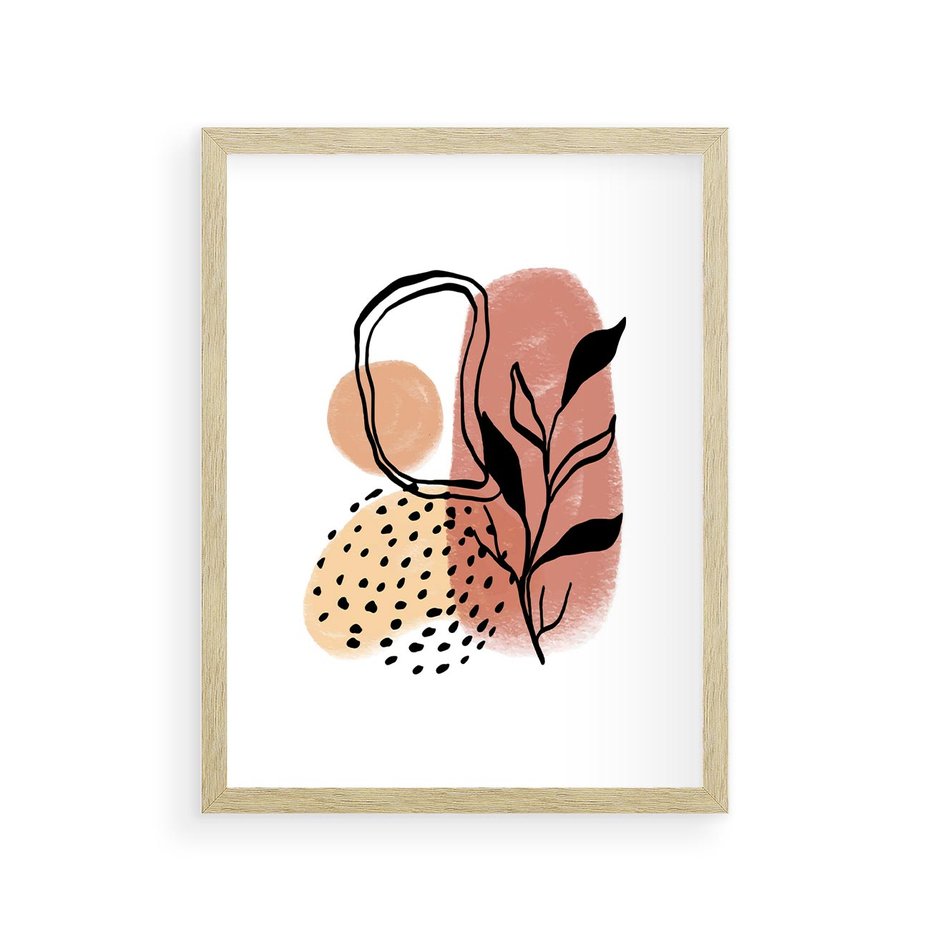 Plakat w ramie 30x40 - Migotliwe Harmonie - abstrakcja, sztuka nowoczesna - rama drewno