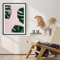 Plakat w ramie 30x40 - Siła Natury - liście, monstera - rama czarna