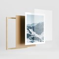 Plakat w ramie 40x50 - Surowość Gór - górskie szczyty, śnieg - rama drewno