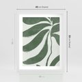 Plakat w ramie 40x50 - Zieleń Wewnętrznego Spokoju - zielony plakat, roślinne inspiracje - rama biała