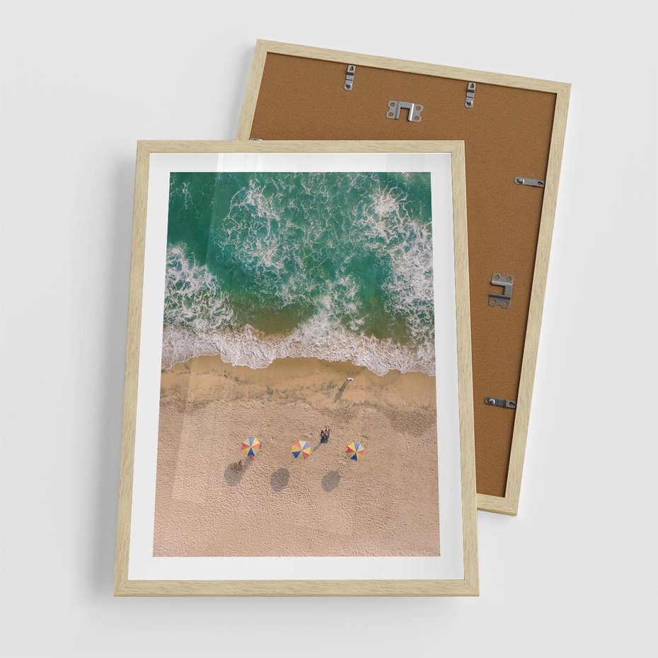 Plakat w ramie 50x70 - Letnie Wakacje na Horyzoncie - plaża, morze - rama drewno