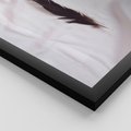 Zestaw obrazy w ramie 50x70 galeria - Cytat, motywacyjny, pióra, boho - rama czarna