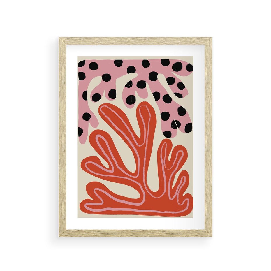 Plakat w ramie 30x40 - Księga Pastelowych Impulsów - abstrakcyjny obraz, plakat - rama drewno