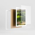 Plakat w ramie 30x40 - Pejzaż Widoczek - widoczek, pejzaż - rama biała