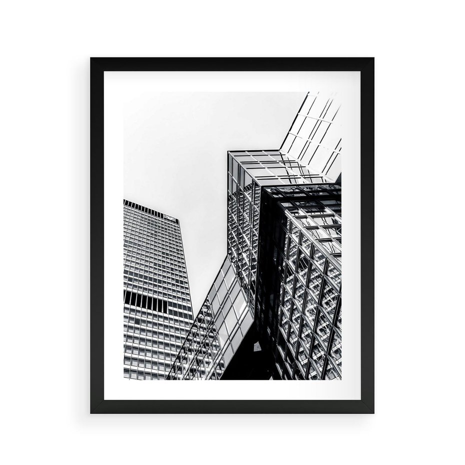 Plakat w ramie 40x50 - Fotografia Wieżowców - architektura, budynki - rama czarna