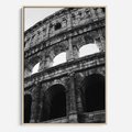 Obraz w ramie 80x120 - Koloseum w Czarnej Bieli - antyczna architektura, koloseum - rama drewno