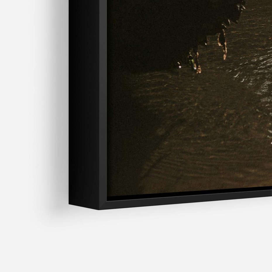 Obraz w ramie 100x70 - Relaksujący Raj - plaża, morze - rama czarna