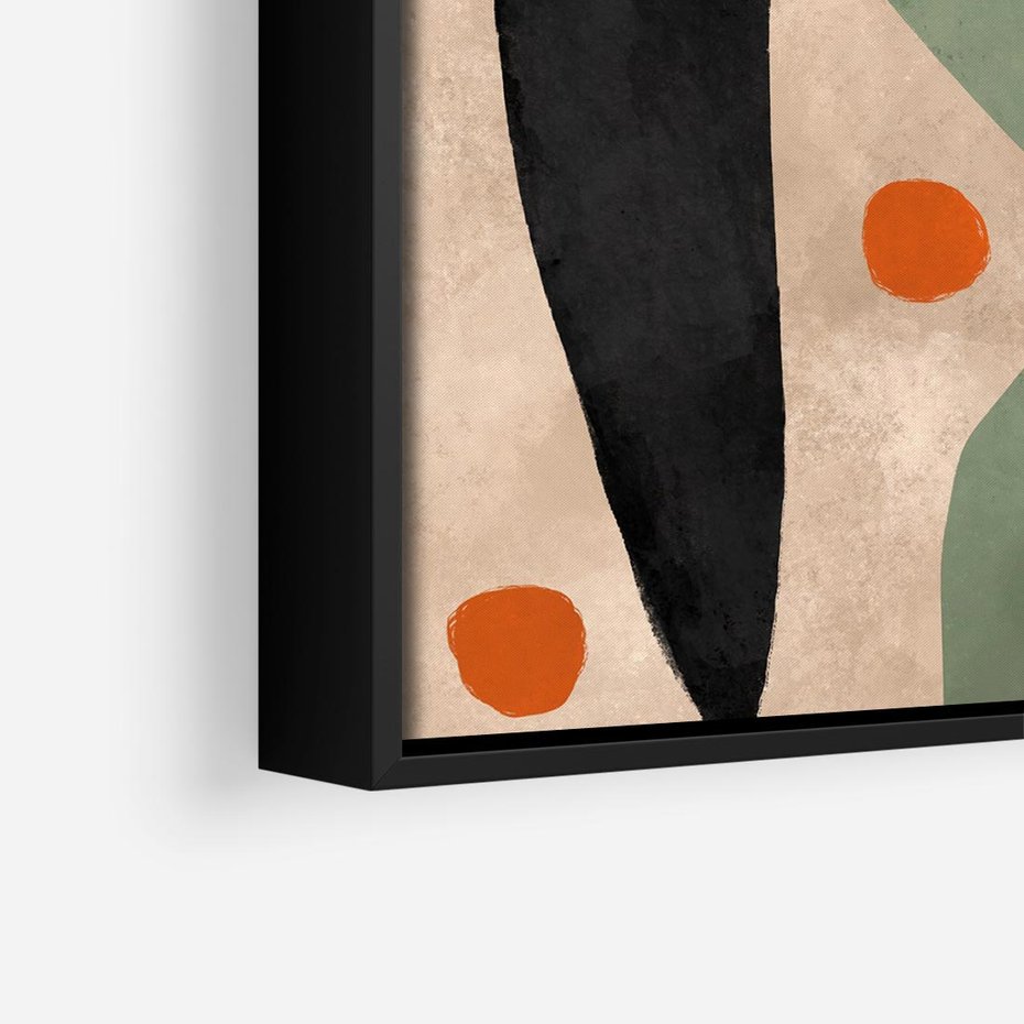 Obraz w ramie 50x50 - Impresje Boho - abstrakcyjny obraz, plakat - rama czarna