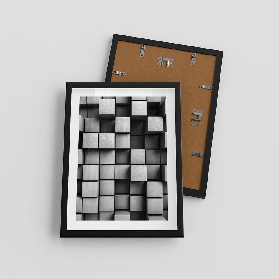 Plakat w ramie 30x40 - Geometryczne Elegancje - nowoczesny, geometryczny - rama czarna