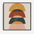 Obraz w ramie 50x50 - Energetyczne Wzory - nowoczesny plakat, abstrakcyjne kształty - rama czarna