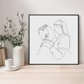 Obraz w ramie 50x50 - Bezgraniczne Tańce - para zakochanych, kobieta i mężczyzna - rama czarna
