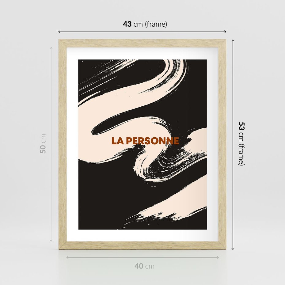 Plakat w ramie 40x50 - Ciemna Abstrakcja - abstrakcja w ciemnych kolorach, czarny - rama drewno