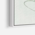 Obraz w ramie 80x120 - Zieleń Wewnętrznej Harmonii - zielona abstrakcja, zgaszona zieleń - rama biała