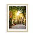 Plakat w ramie 50x70 - Malownicza Wędrówka - uliczka, perspektywa - rama drewno