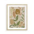 Plakat w ramie 40x50 - Beżowo i Roślinnie - nowoczesny plakat, roślinność - rama drewno