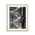 Plakat w ramie 40x50 - Schody do architektonicznej przestrzeni - schody, architektura - rama drewno