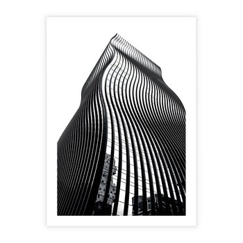 Plakat bez ramy 30x40 - Falowany Wieżowiec na Fotografii - architektura, falowany wieżowiec