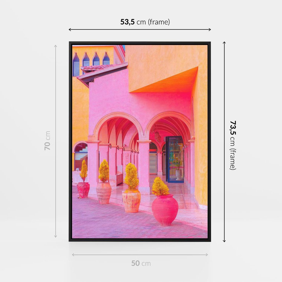 Obraz w ramie 50x70 - Marokańskie pastele - marokański, pastele - rama czarna
