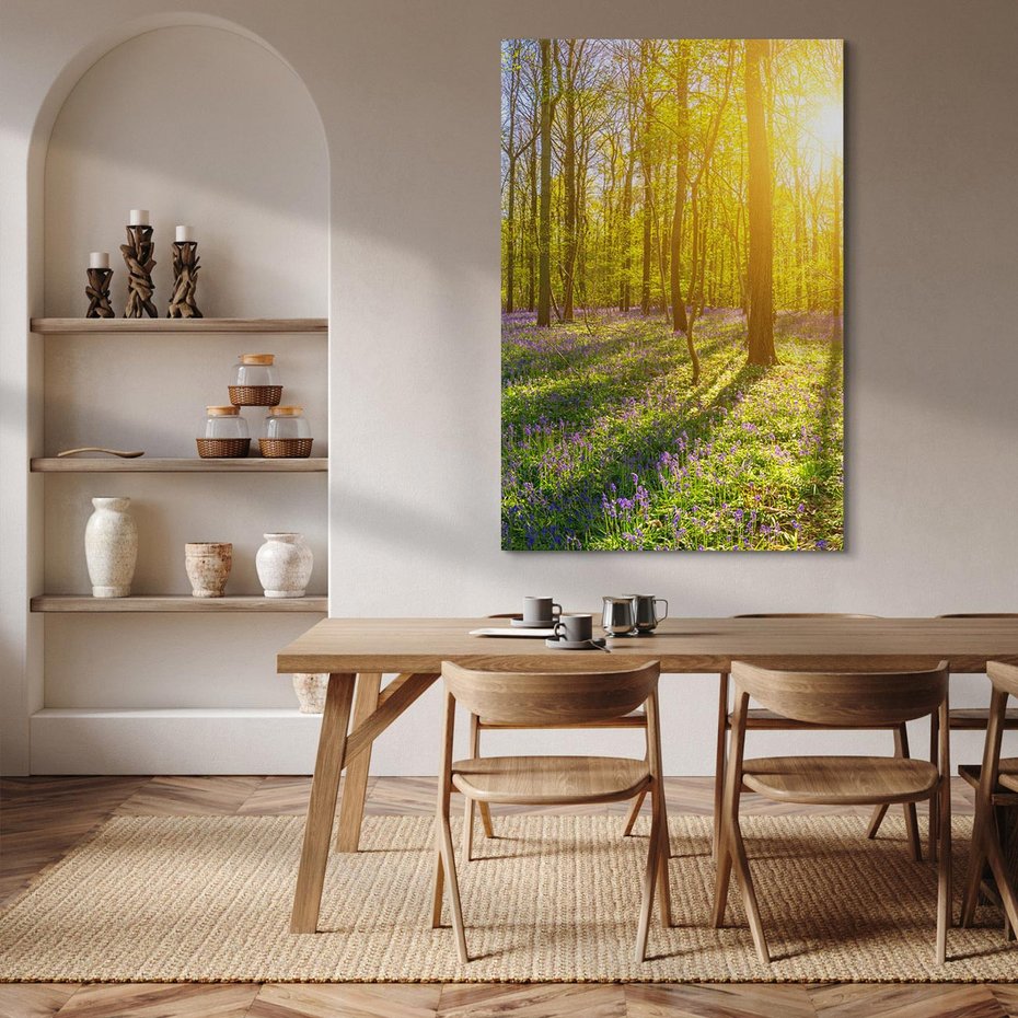 Obraz na płótnie 50x70 - Uroda lasu: harmonia drzew - las, drzewa