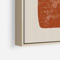 Obraz w ramie 50x50 - Przenikanie Granic - nowoczesny plakat, abstrakcyjne kształty - rama drewno