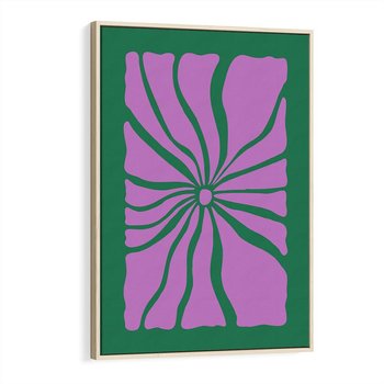 Obraz w ramie 50x70 - Bezczasowe Impresje - abstrakcyjny plakat, boho styl - rama drewno