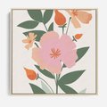 Obraz w ramie 50x50 - Kwiatowe Nastroje - kwiat, sztuka nowoczesna - rama drewno