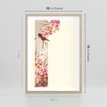 Plakat w ramie 50x70 - Rozkwitające Marzenia - japońska sztuka, ptak - rama drewno