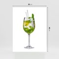 Plakat bez ramy 30x40 - Limonkowy drink w letnim stylu - drink, limonka