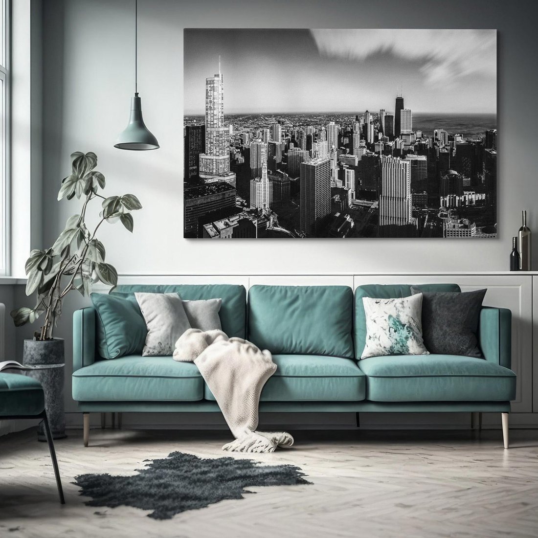 Obraz na płótnie 120x80 - Panorama miejska - miasto, panorama