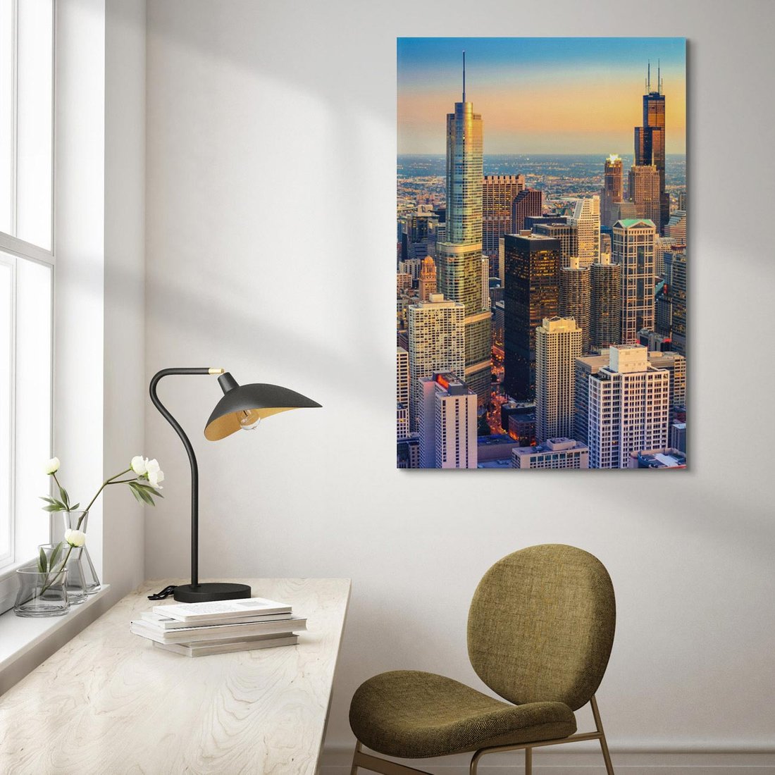 Obraz na płótnie 80x120 - Wieżowce Nowego Jorku - Manhattan, wieżowce