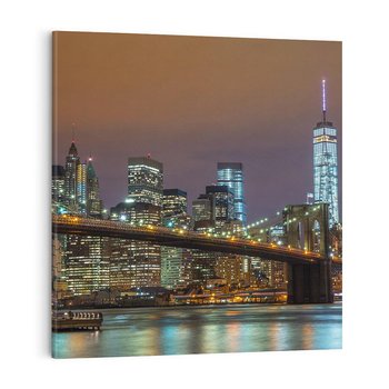 Obraz na płótnie 40x40 - Ikona Nowego Jorku - most, Nowy Jork