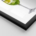 Plakat w ramie 40x50 - Limonkowy drink w letnim stylu - drink, limonka - rama czarna