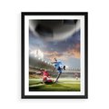 Plakat w ramie 50x70 - Ekscytacja Sportowego Świata - gol, mecz - rama czarna
