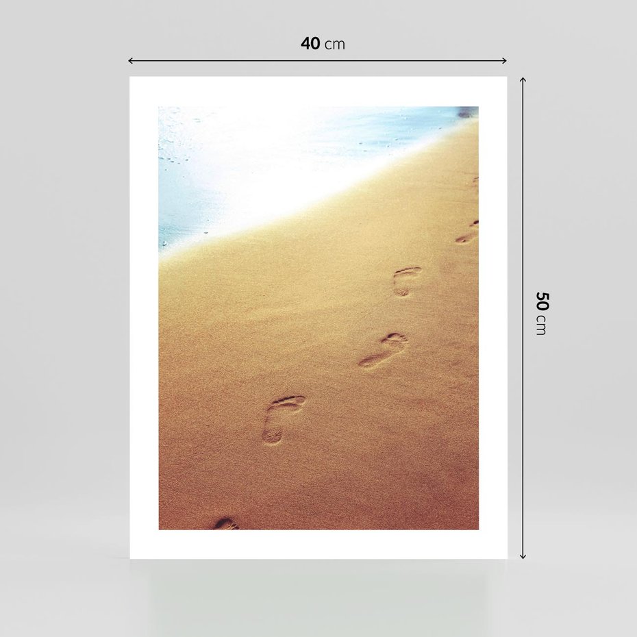 Plakat bez ramy 40x50 - Ślad Przygody - ślady, stóp