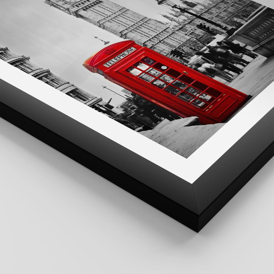 Plakat w ramie 50x70 - Ikoniczny Big Ben w Londynie - Big Ben, Londyn - rama czarna