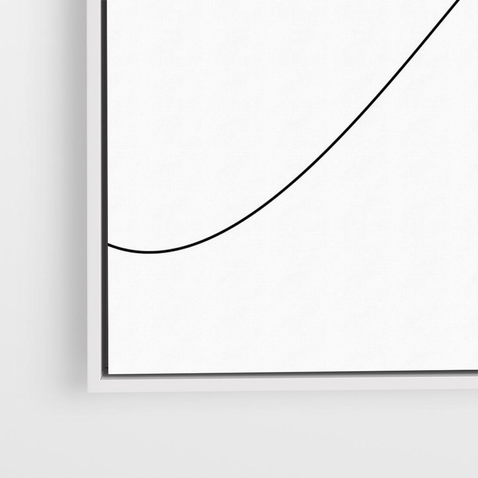 Obraz w ramie 100x70 - Ptasia Linia - ptak, jaskółka - rama biała