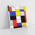 Obraz na płótnie 80x80 - Kompozycja A (1920), Piet Mondrian - Reprodukcja - reprodukcja, obraz na płótnie