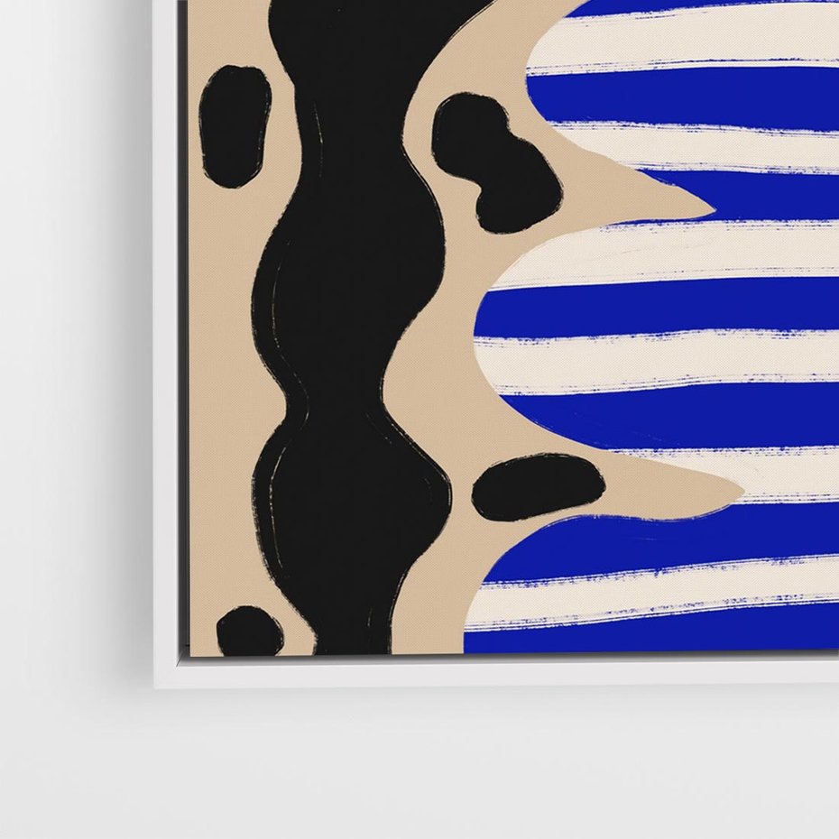 Obraz w ramie 50x50 - Boho Wizje - abstrakcyjny plakat, ciekawe formy - rama biała