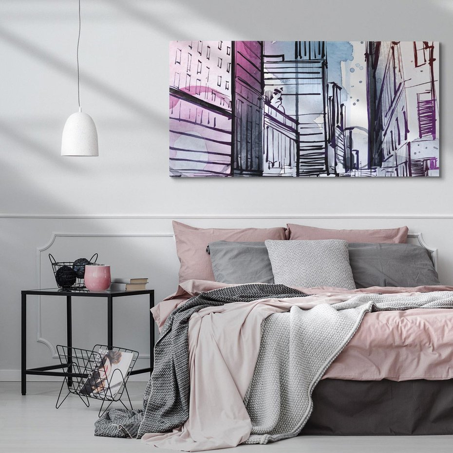 Obraz na płótnie 120x60 - Miasto ożywione pulsującym życiem - szkocja, miasto