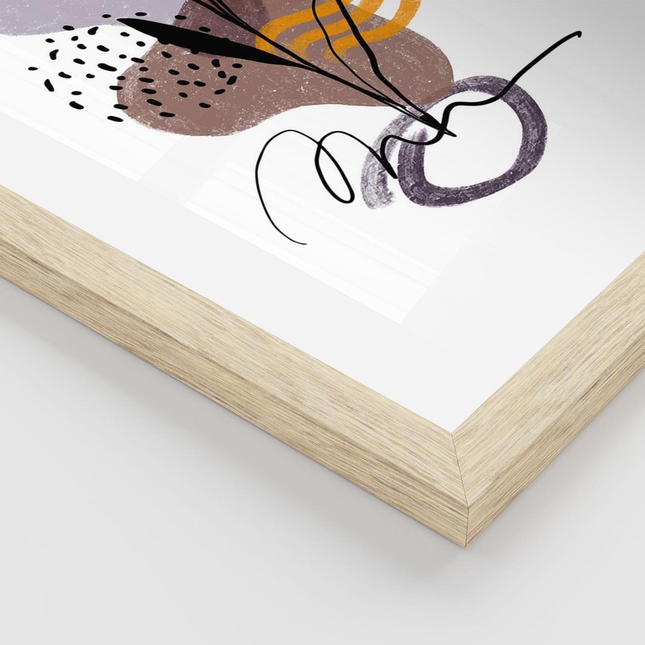 Plakat w ramie 40x50 - Bezgraniczne Impulsy - abstrakcja, sztuka nowoczesna - rama drewno