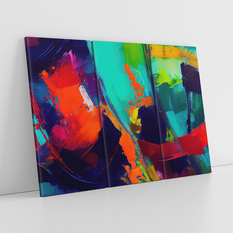 Obraz na płótnie 120x80 - Abstrakcyjne wizje czasu - żywe radosne kolory, plamy kolory