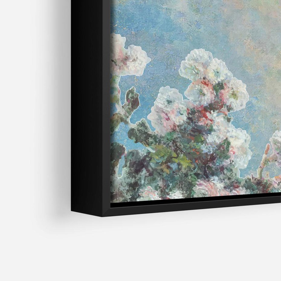 Obraz w ramie 70x50 - Księżycowy sen artysty - subtelny obraz olejny, minimalizm - rama czarna