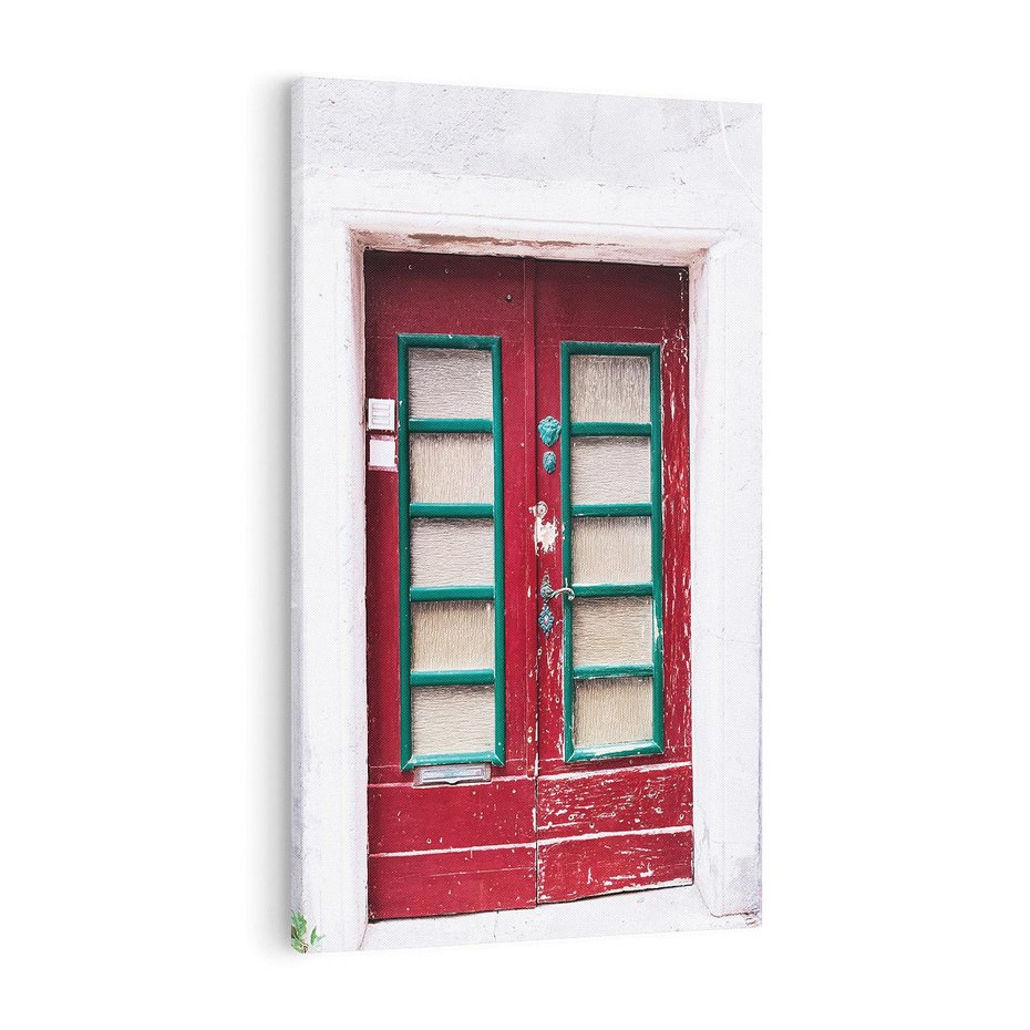 Obraz na płótnie 70x100 - Retro Przez Drzwi - drzwi, retro